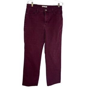 Lee Classic Fit at The Waist Jeans Women's 32x 28 Purple Mid Rise Cotton Blend